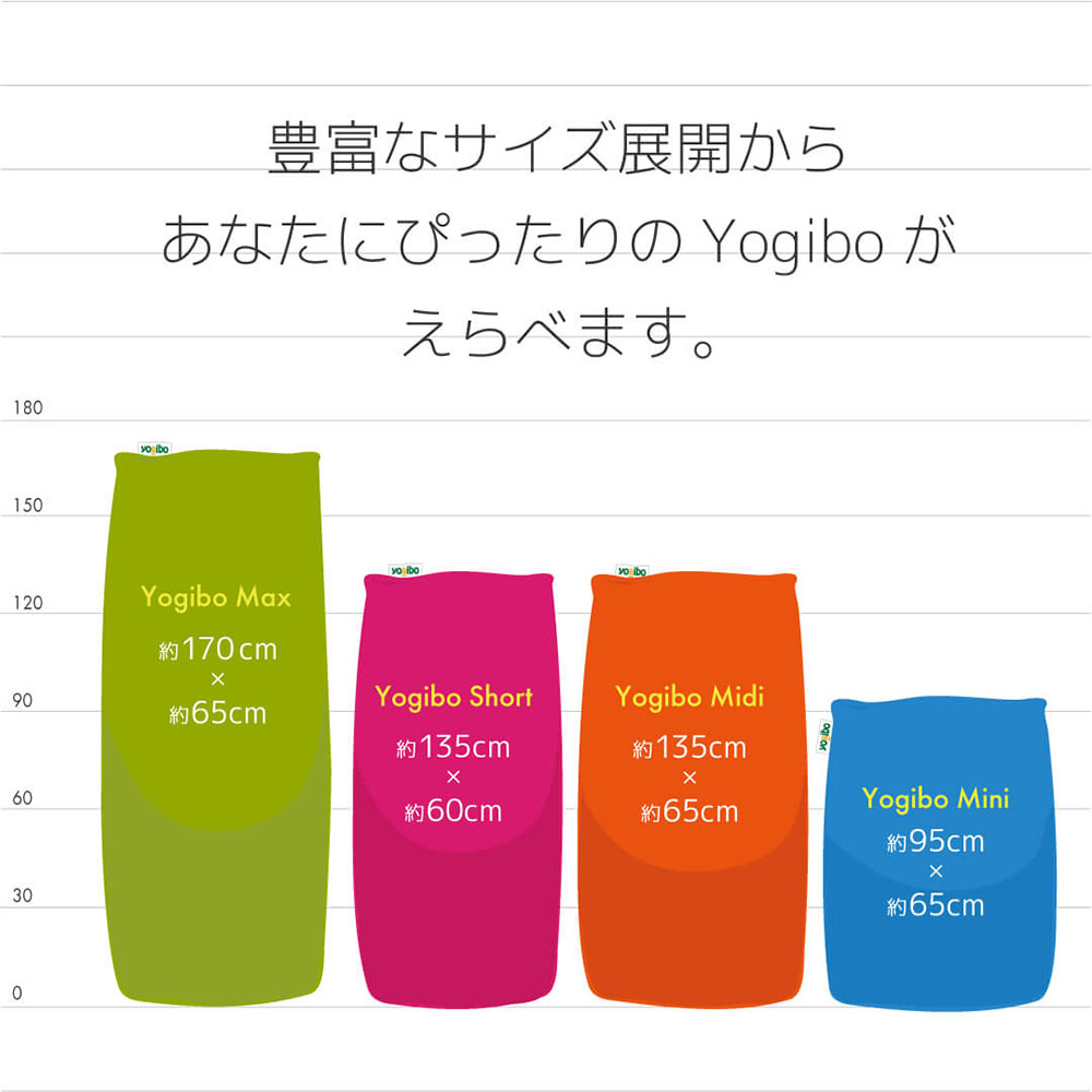 Yogibo Short (ヨギボー ショート)[Pastel Collection] - ビーズソファ ...